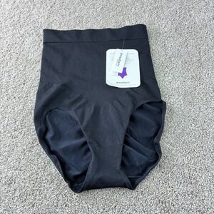Dressbarn 2X High Waist High Leg Panty Smooth Slim Body Shaper Black Plus